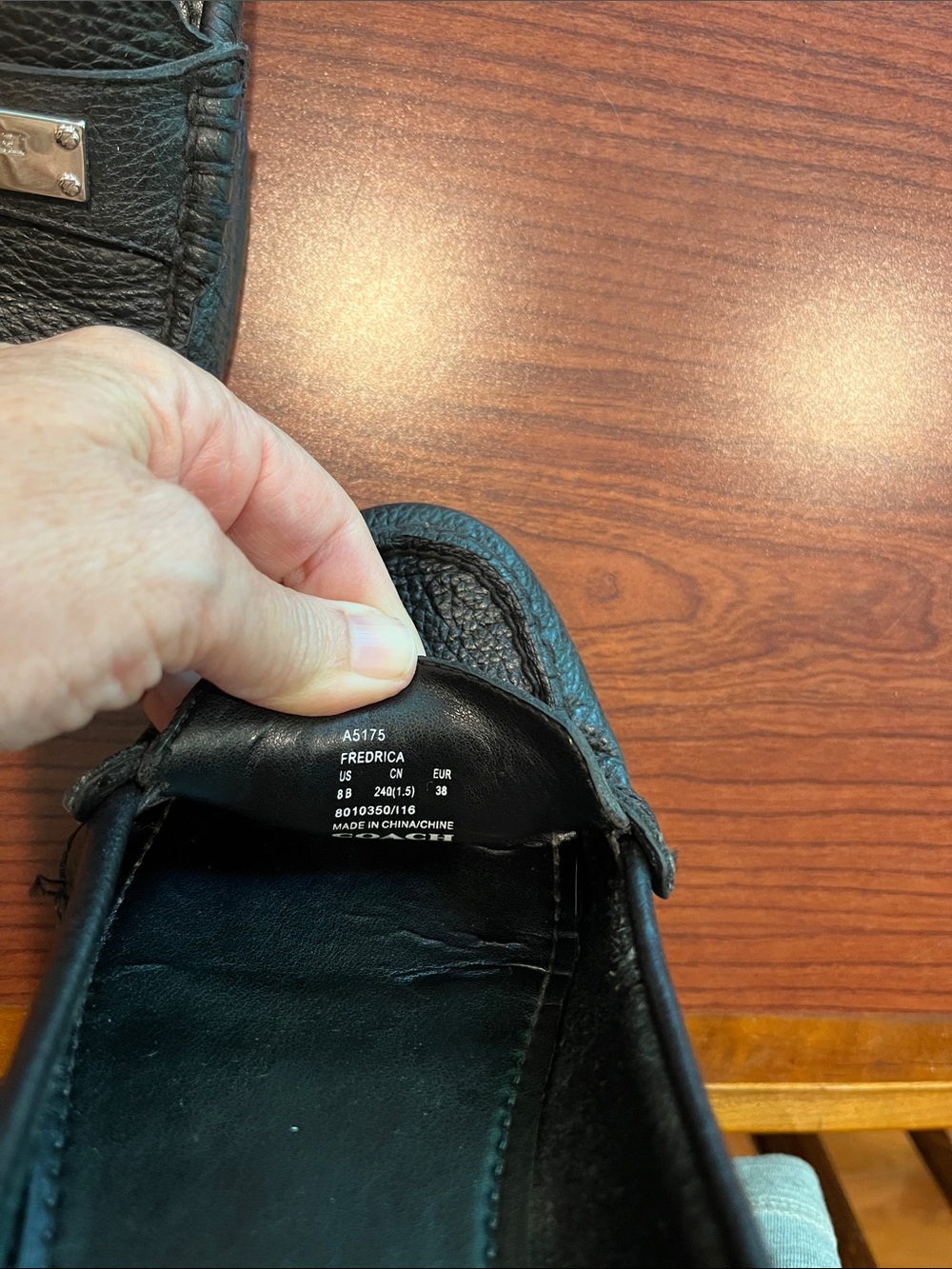Coach Black Leather Loafers - Picture 8 of 8